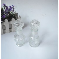 50ml mini glass parfum bottle wine bottle with glass lid